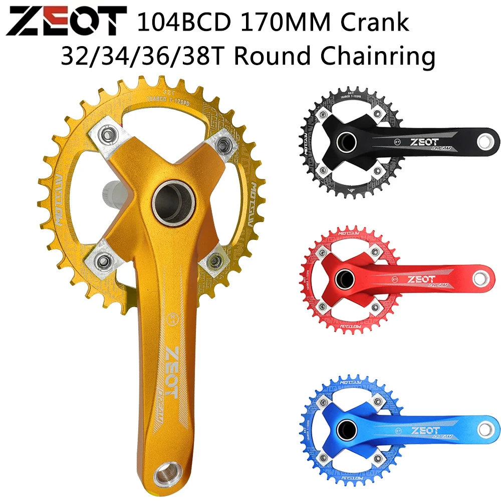 ZEOT 104BCD 170 мм коленчатый механизм для горного велосипеда 32/34/36/38T встроенный Hollowtech