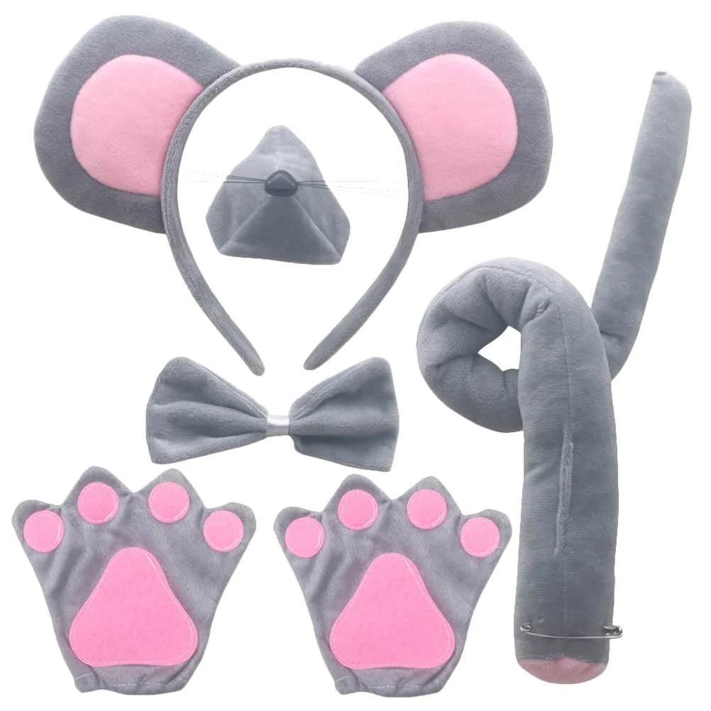 

Cartoon Mouse Headband Costume Kids Dress Costumes Ears Tail Boys Headbands Girls Make