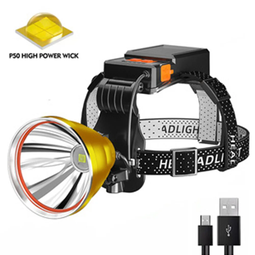

Strong Light Head-Mounted Flashlight Outdoor Home Night Fishing USB Charging Strong Light Induction Headlight Work light