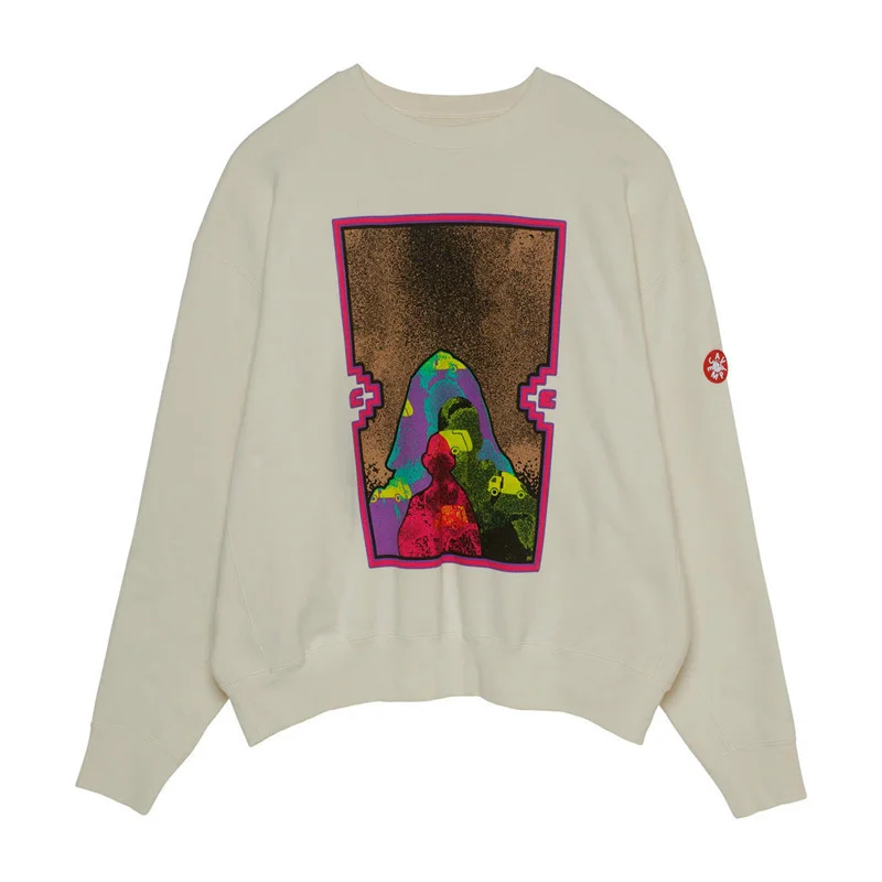 

C.E CAVEMPT FRAME CREW NECK Picture Frame Woman's Face Long Sleeved Sweater For Men Women