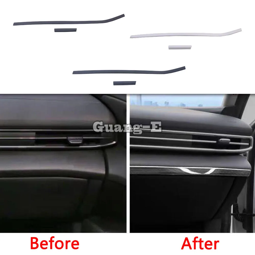 For Hyundai Elantra Avante 2020 2021 2022 2023 Car Sticker Inner Cover Trim Stainless Steel Middle Console Control Interior 2PCs For Hyundai Elantra Avante 2020 2021 2022 2023 Car Sticker Inner Cover Trim Stainless Steel Middle Console Control Interior 2PCs