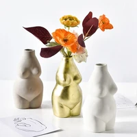 female body art ceramic home tabletops decoration plants flower pot vase planter