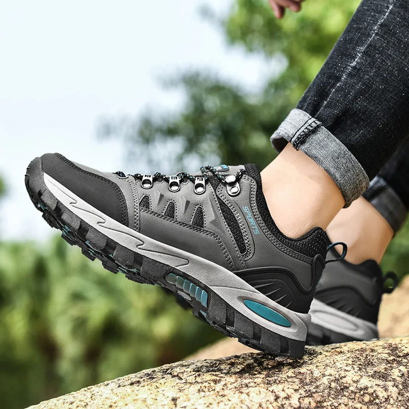 Autumn Unisex Low-top Hiking Shoes Non-slip Wear-resistant Couple Outdoor Sports Shoes Comfortable Trekking Sneakers Size 36-48