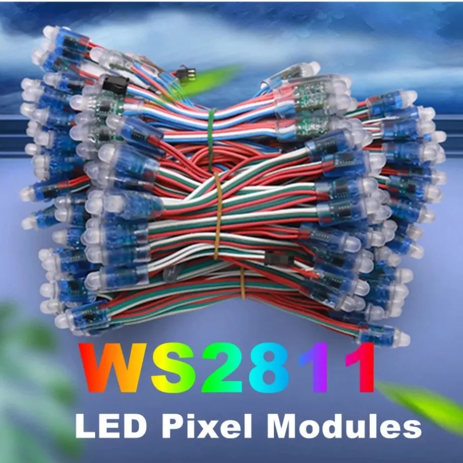 

RGB светодиодные модули WS2811 12 мм IP68 50/100/1000 шт.