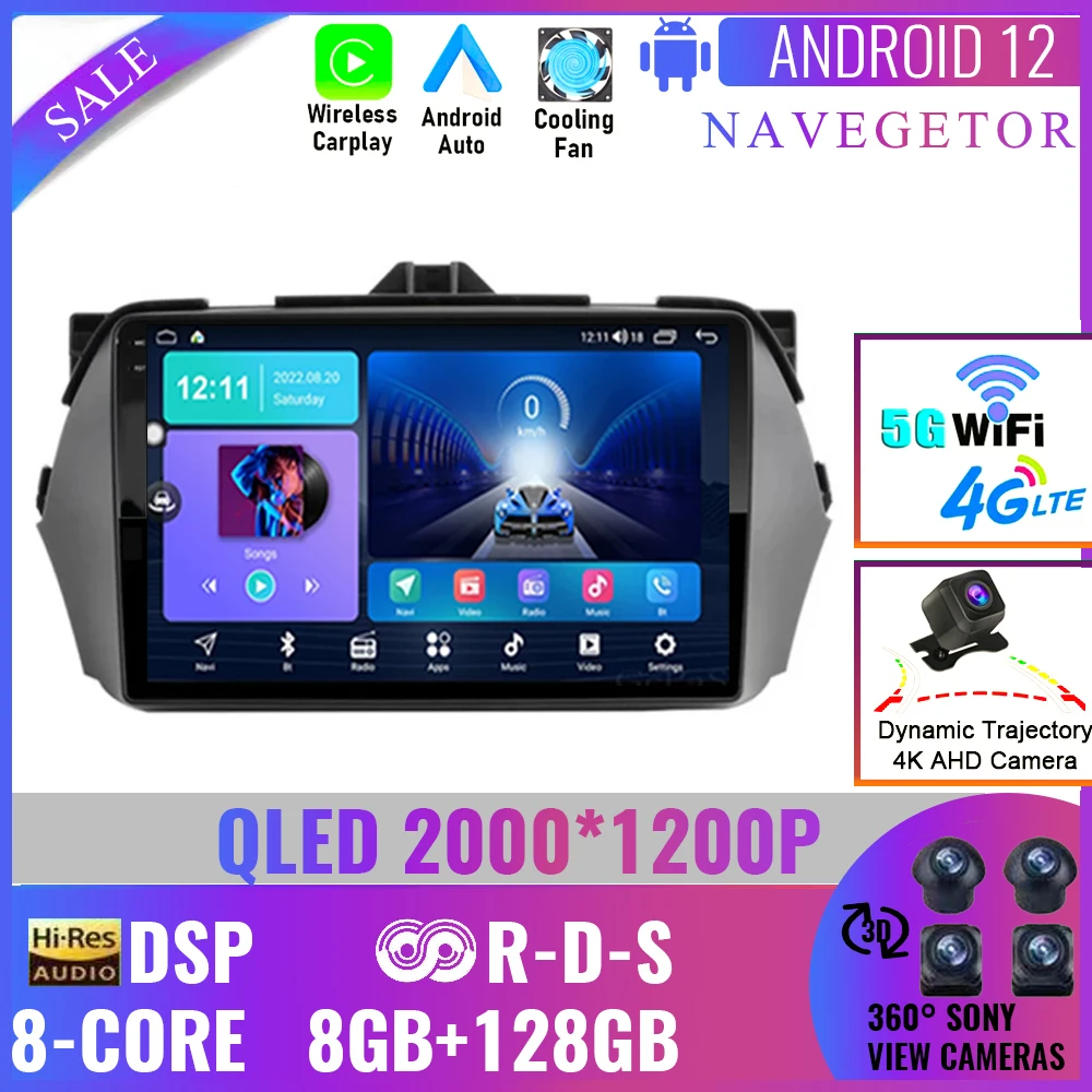 Автомобильный мультимедийный плеер стерео-система на Android 11 с 9 "экраном 2.5D 2 Din