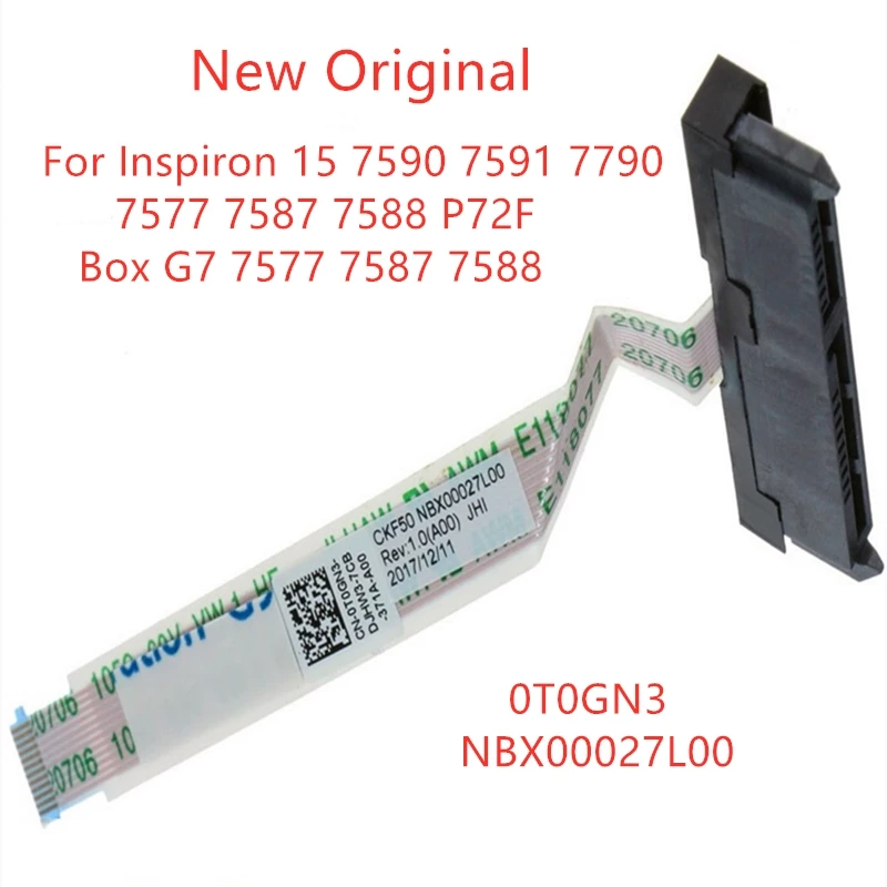 

Новый оригинальный кабель для жесткого диска для Dell Inspiron 15 7590 7591 7790 коробка G7 7577 7587 7588 кабель интерфейса 0T0GN3 NBX00027L00