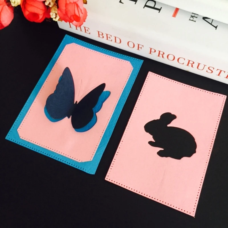 

Metal Cutting Dies Stencils DIY Rabbit & Butterfly Scrapbooking Album Paper Card