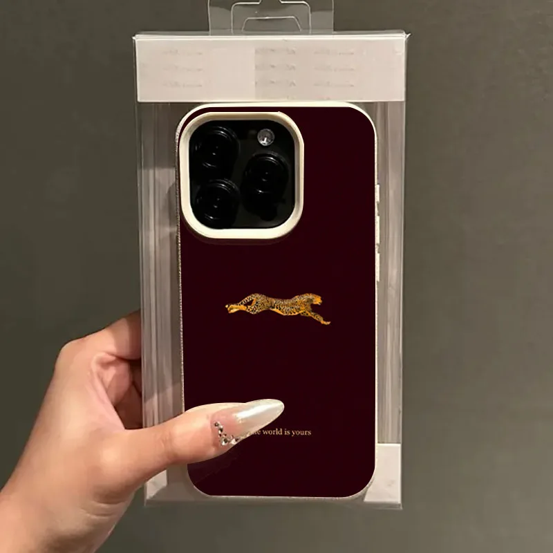 Минималистичный чехол для телефона с леопардовым принтом для iPhone 17 Pro, 16, 15, 14 Plus, 13, 12, 11 Pro Max, 17 Air, XR, XS Max – Модный мягкий чехол (art.: 3920d902032fa) - 3920d902032fa
