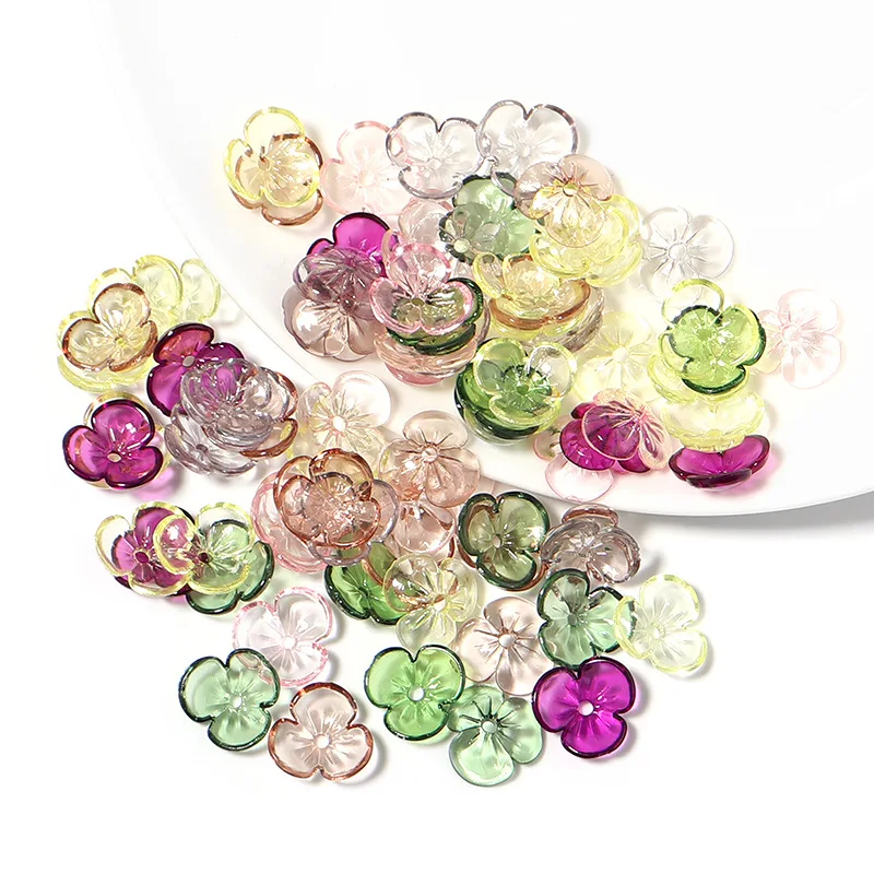 Ed Flower Acrylic Beads For Jewelry Diy Women Earrings Necklace Earrings Keychain Hair Clip