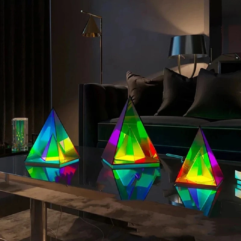 Magic Cube 3D Night Light 3D Cube Color Box Night Light RGB Creative Table Lamp for Living Room Bedroom Living Room Bedroom