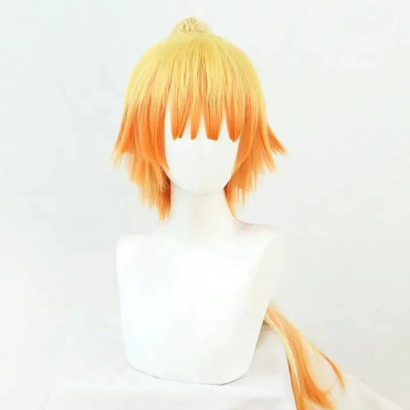 Фото Agatsuma Zenitsu Sex Reversal Косплей Синтетический Длинный Прямой Аниме Coser Милый Парик Девочки Хэллоуин Вечеринки; 3'c, 5.y; 8'v, №1