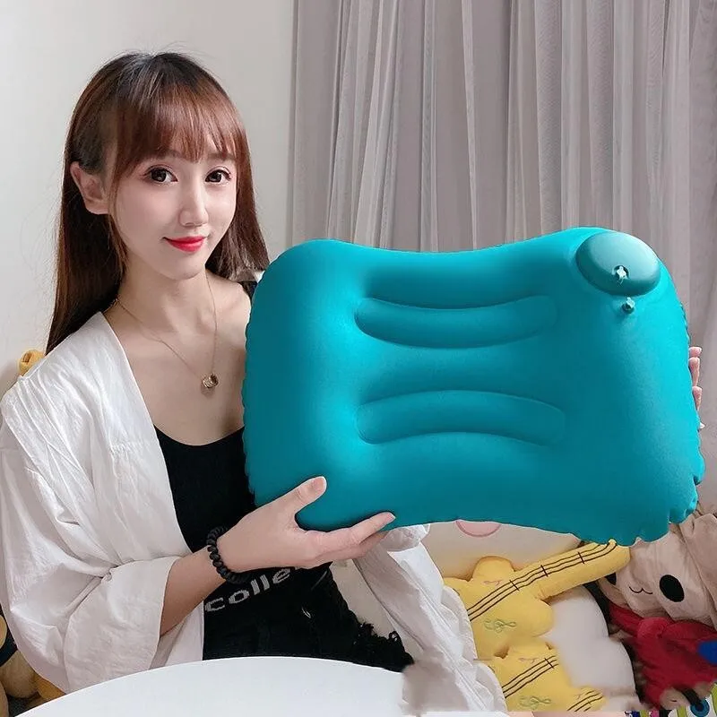 1 шт. складная компрессионная надувная подушка для путешествий однотонная ПВХ