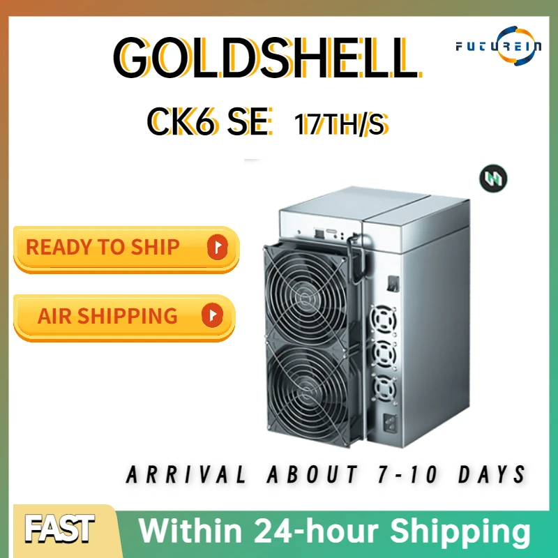 

New Goldshell CK6 CK6SE Nervos Network 19.3TH/s±5% | 3300W±5%| 0.17W/M ASIC Miner Super CKB Coin Miner Machine