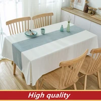 high quality cotton linen table cloth japanese style home waterproof oilproof hotel wedding dining room table cloth cover