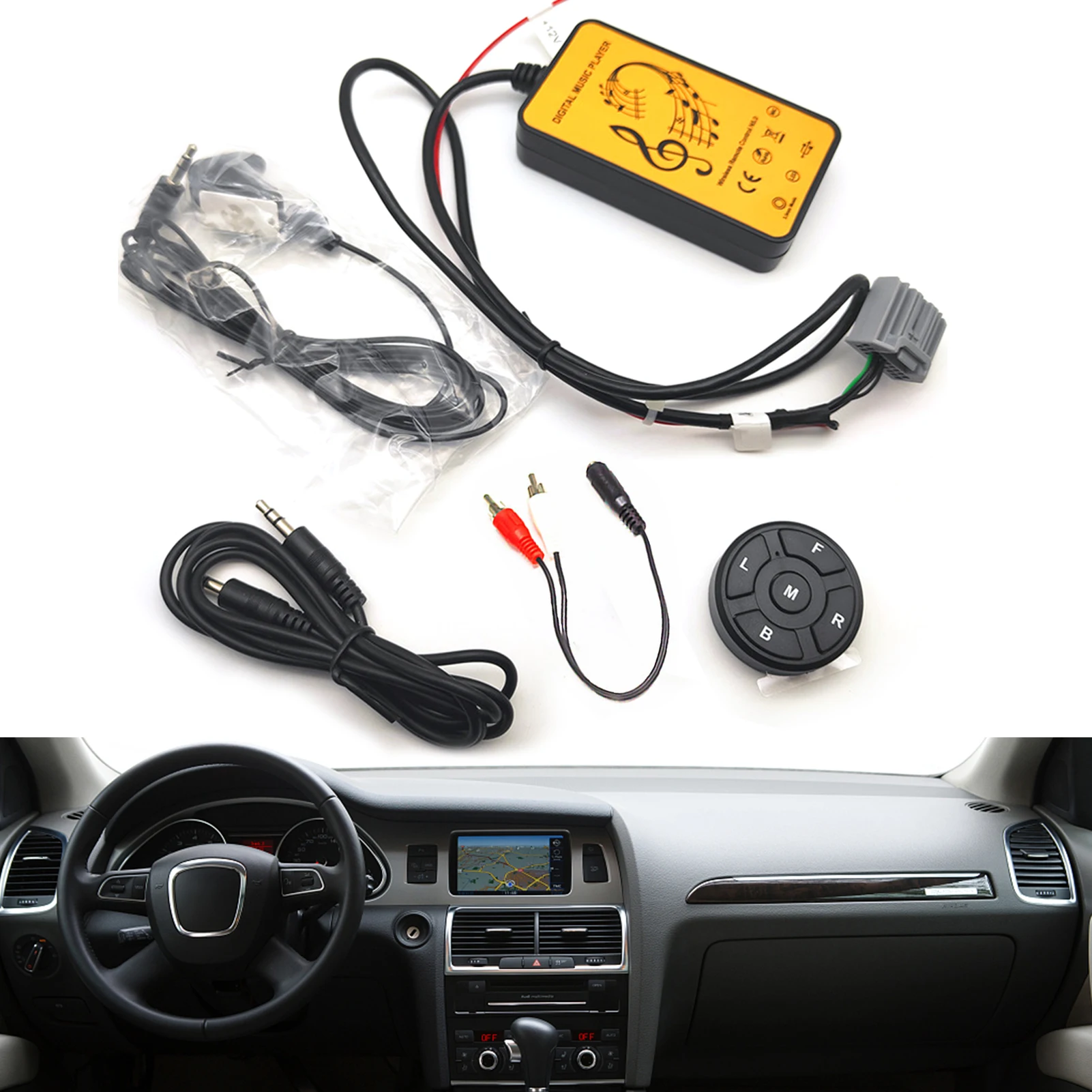 

12V Wireless Wireless Audio RCA MP3 WMA Decoding Board Car Audio MP3 Player USB TF FM Audio Decoding Radio Module For Car