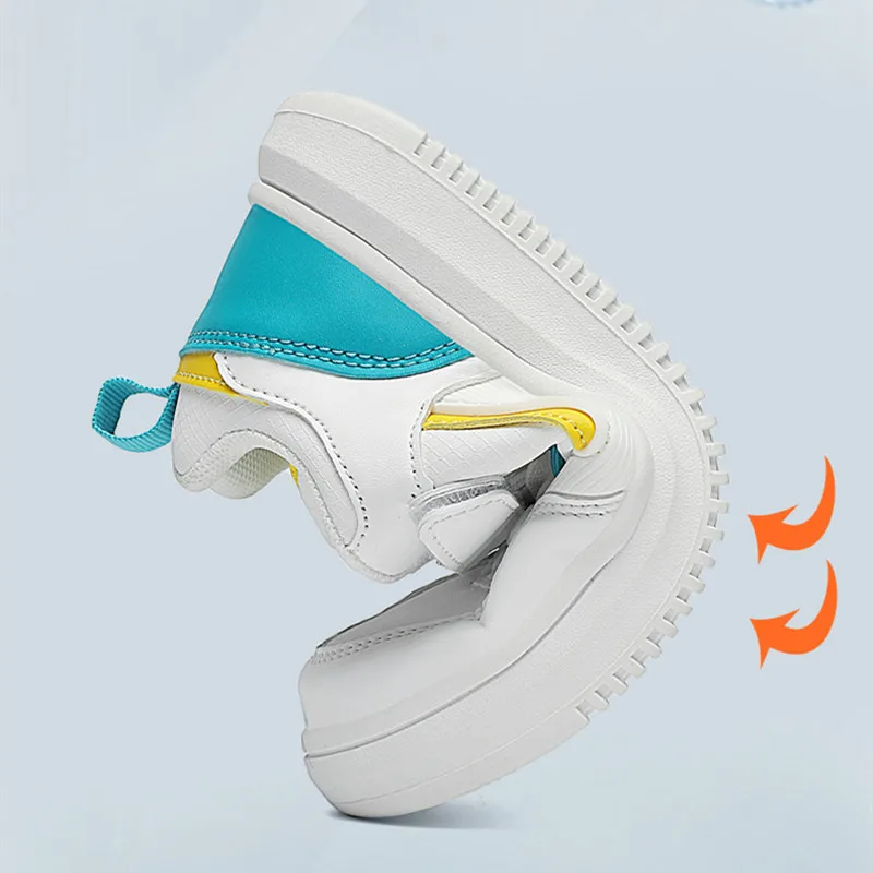 2022 Autumn New Mesh Casual Leather Boys Girls Shoes White Baby Toddler Sport Sneakers Tenis Kids Children Infant Breathable