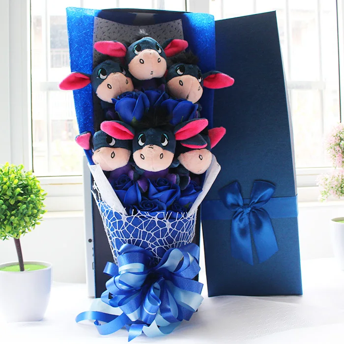 Новинка мыло цветы Мультяшные букеты животные плюшевые игрушки креативный