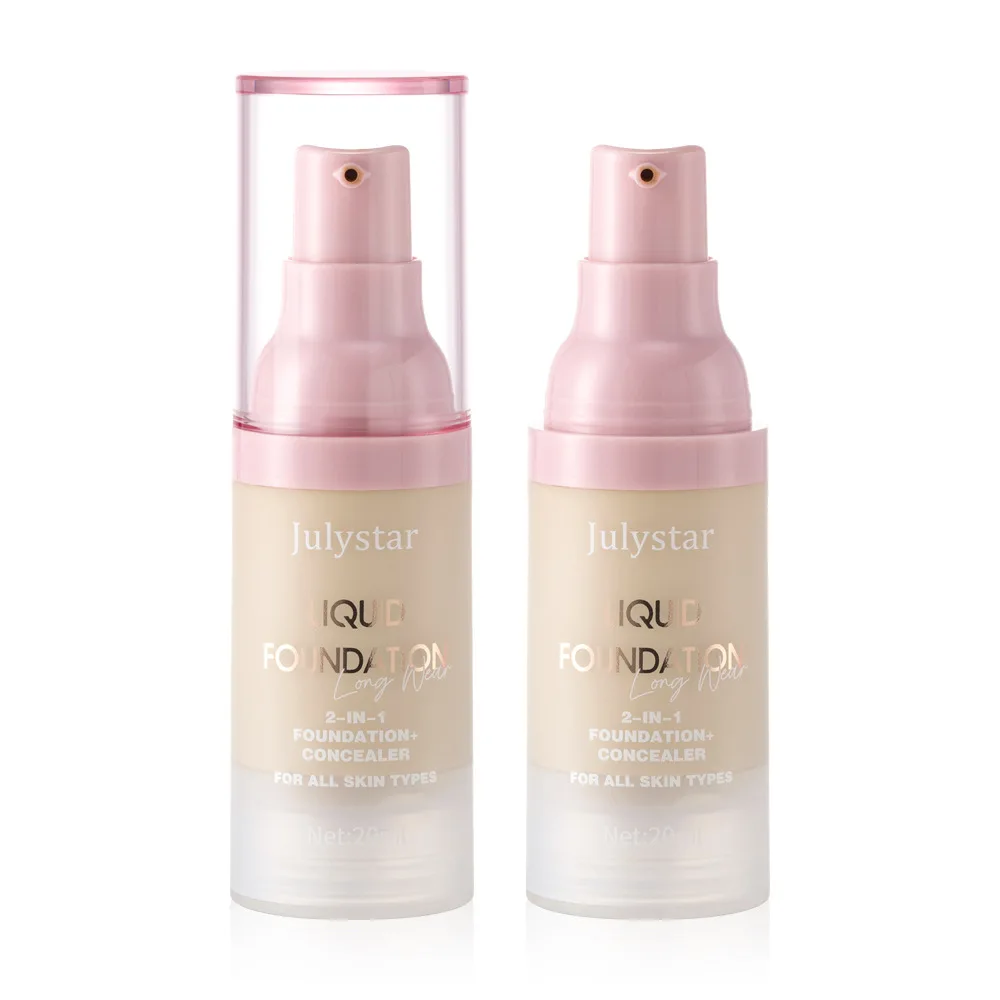 Фото Julystar Foundation Concealer Стойкая увлажняющая вакуумная основа без макияжа №4