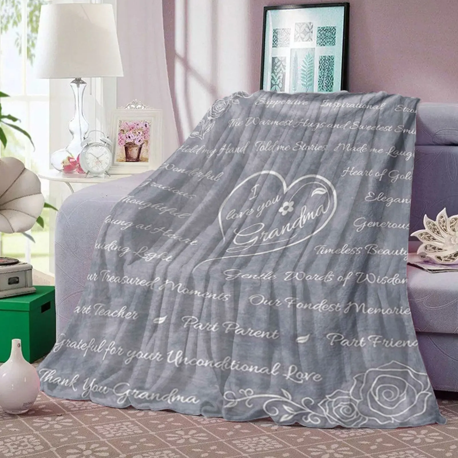

Flannel Envelope Blankets For Sofas And Beds h Fluffy Soft Flannel Blankets And Letters To Grandmother Thin Blanket