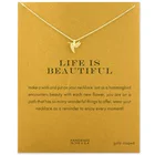 Модное ожерелье с колибри, Женская цепочка до ключиц с летящей птицей, массивное ожерелье-чокер, красивая подарочная карточка на День Матери