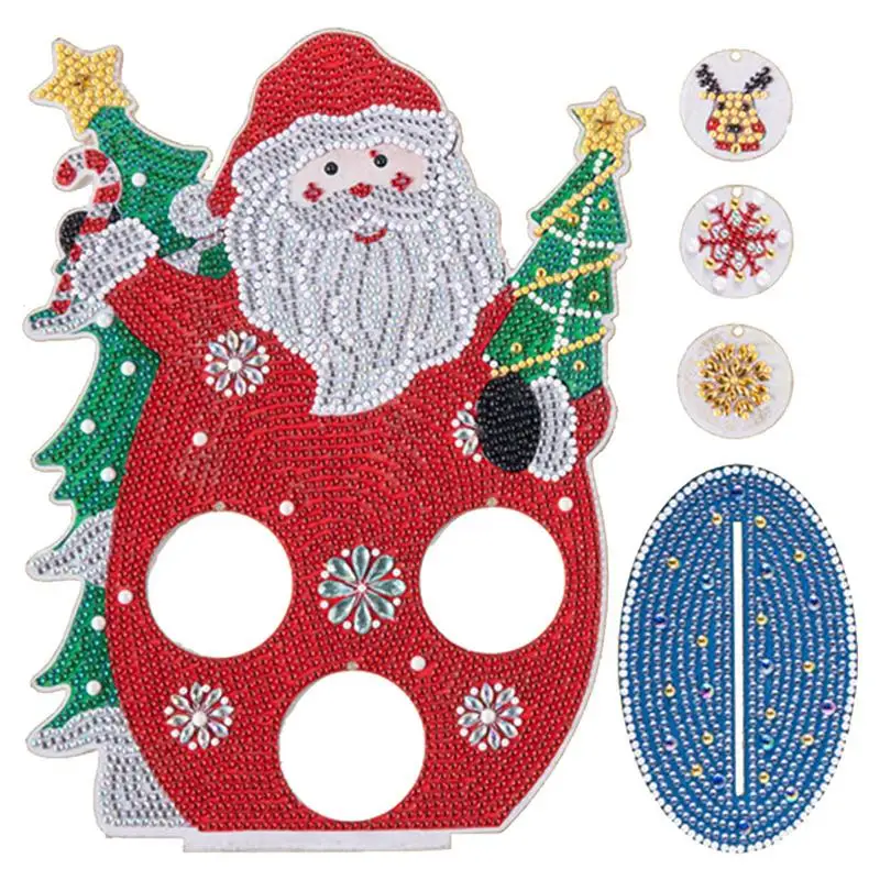 

Diamond Art Christmas Ornaments DIY Christmas Tree Snowman Santa Round Diamond Art Craft Full Drill Craft Crystal DIY 5D Diamond