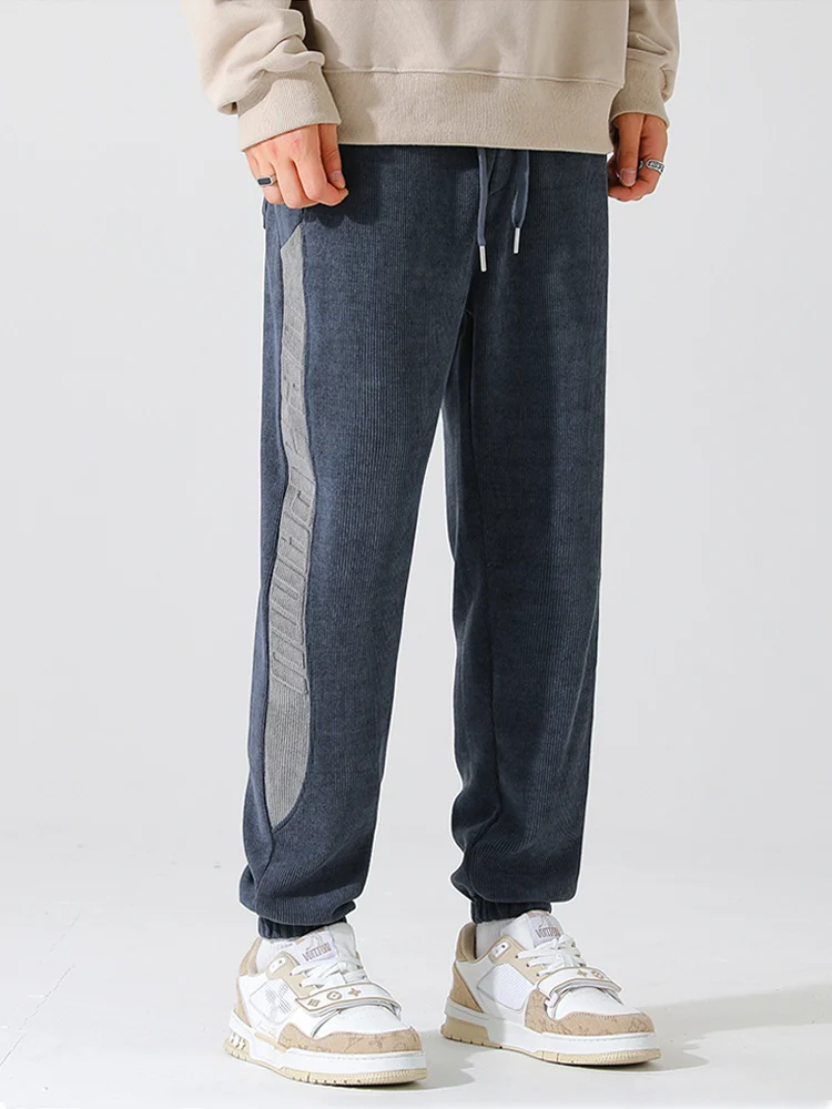 

Весенние спортивные брюки 2023, уличная одежда, растягивающиеся мешковатые брюки-джоггеры, повседневные мужские модные вельветовые брюки-шаровары больших размеров 8XL