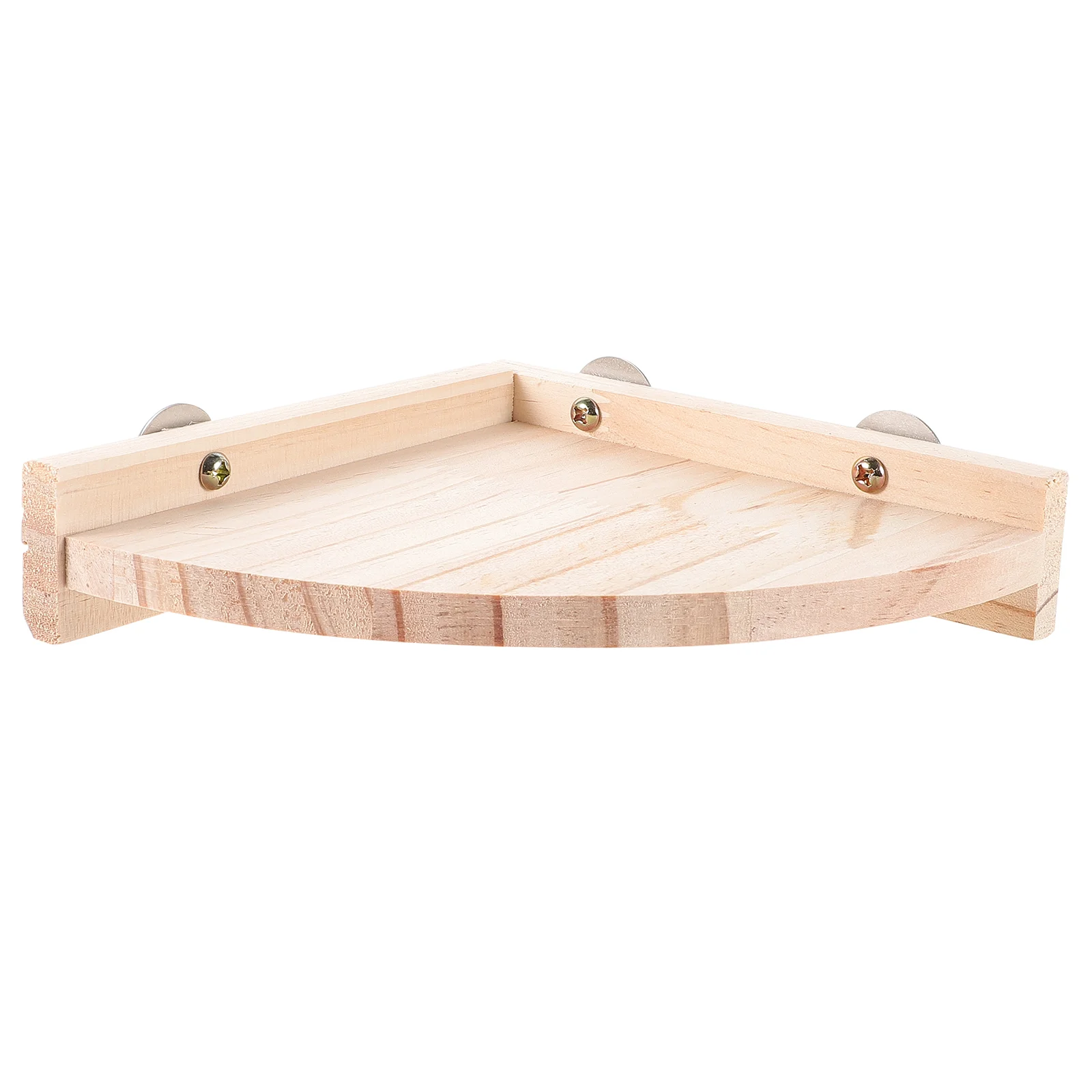 

1PC Fanshaped Nontoxic Natural Wooden Springboard Jumping Climbing for Hamster