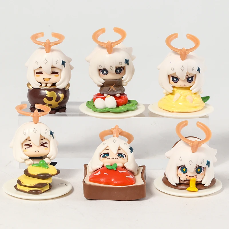 

Паймон-это не аварийная еда! Поливинилхлоридные фигурки Paimon Mascot Genshin, игрушки 6 шт./компл., модель статуи