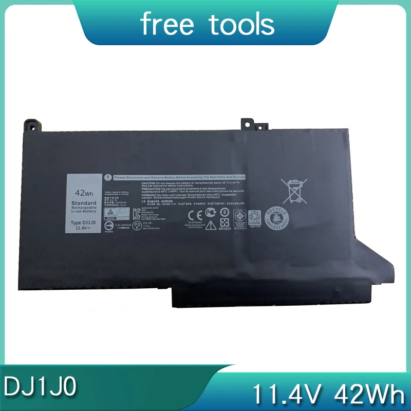Новый аккумулятор для ноутбука DJ1J0 11 4 В 42 Втч DELL Latitude 12 7000 7280 7290 7380 7390 7480 PGFX4 ONFOH DJ1JO