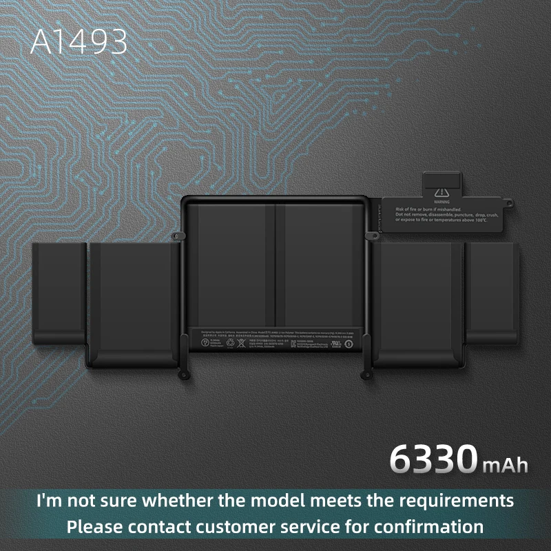 

RZBX New Laptop Battery A1493 71.8Wh A1582 74.9Wh for Apple Macbook Pro 13 inch A1502 2013 2014 2015 ME865 ME864 ME866LL/A MF839