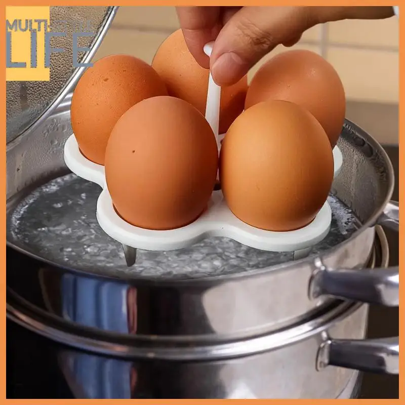 

Durable Plastic Eggs Organizers 5holes Cooking Utensils Removable Egg Cooker Kitchen Accessories Steamed Egg Tray Steam Egg Rack