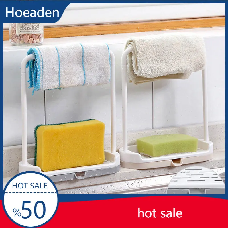 

Kitchen Storage Rack Dishcloth Hanging Rack Towel Sponge Drain Racks Bathroom Soap Holder Sink Desktop Organizer