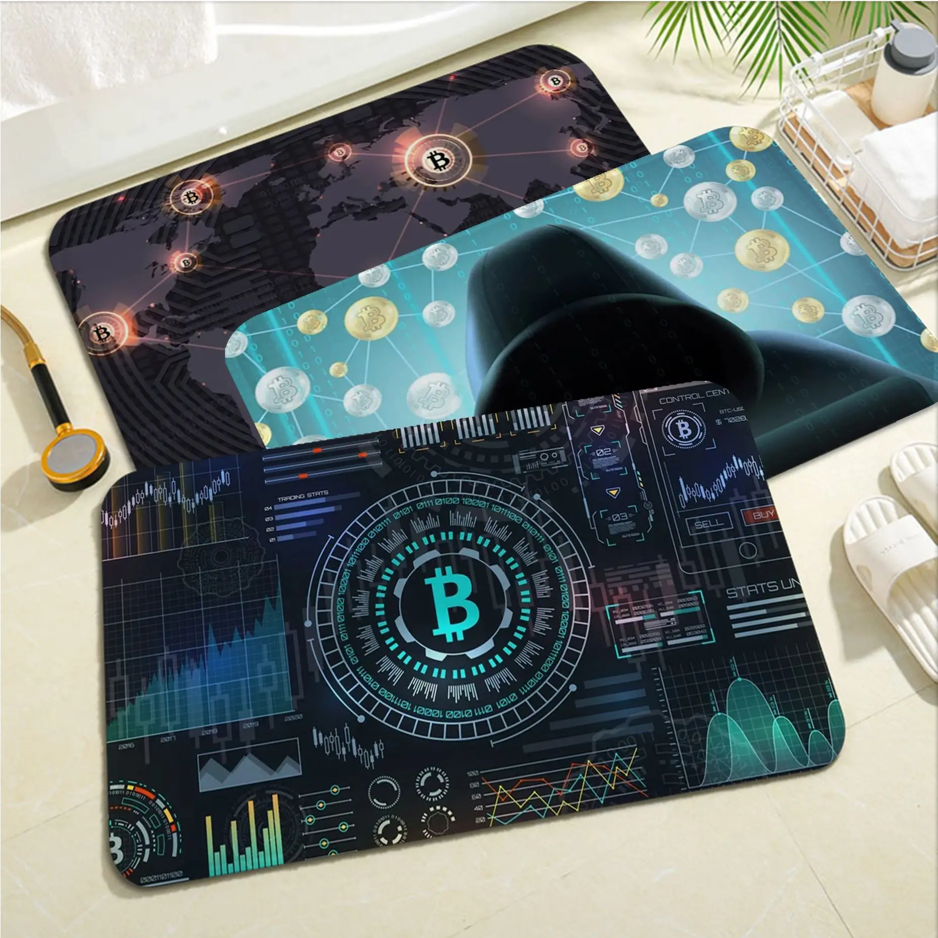 

Bitcoin Evolution Of Money Long Rugs Nordic Style Home Doormat Bathroom-Toilet Mats Bedroom Welcome Doormat
