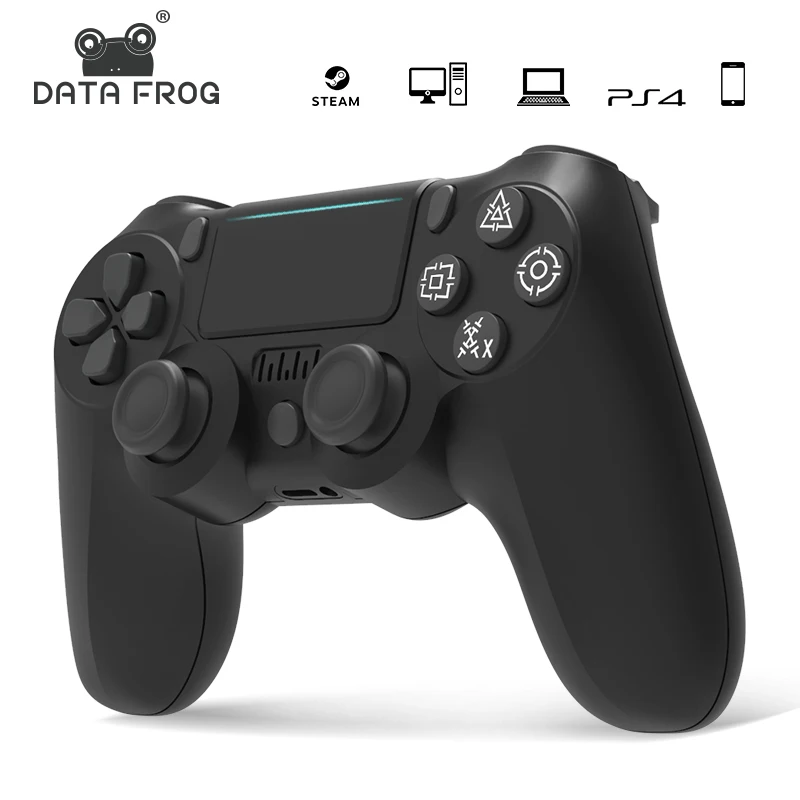 

DATA FROG Wireless Controller for PS4 Dual Vibration Bluetooth-compatible Gamepad Joystick for PC//iOS/Andriod/PS4 Slim/PS4 Pro