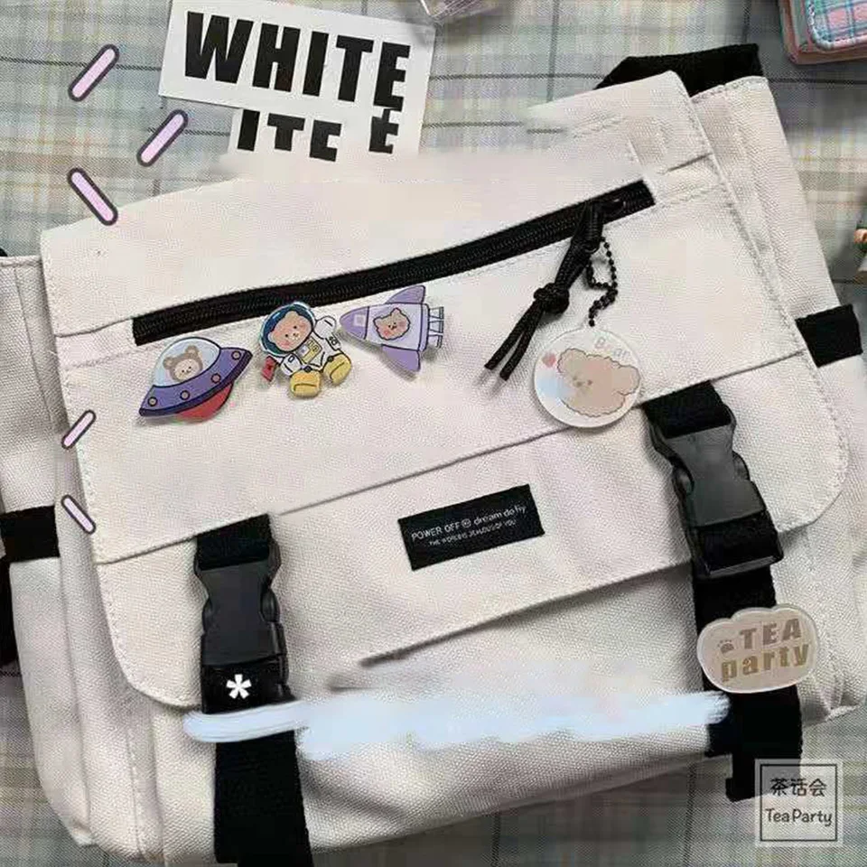 Fashion Korean Handbags Men'S And Women'S Functional Cross Body Bags Large Capacity Tooling Messenger Bag Student Schoolbag M887