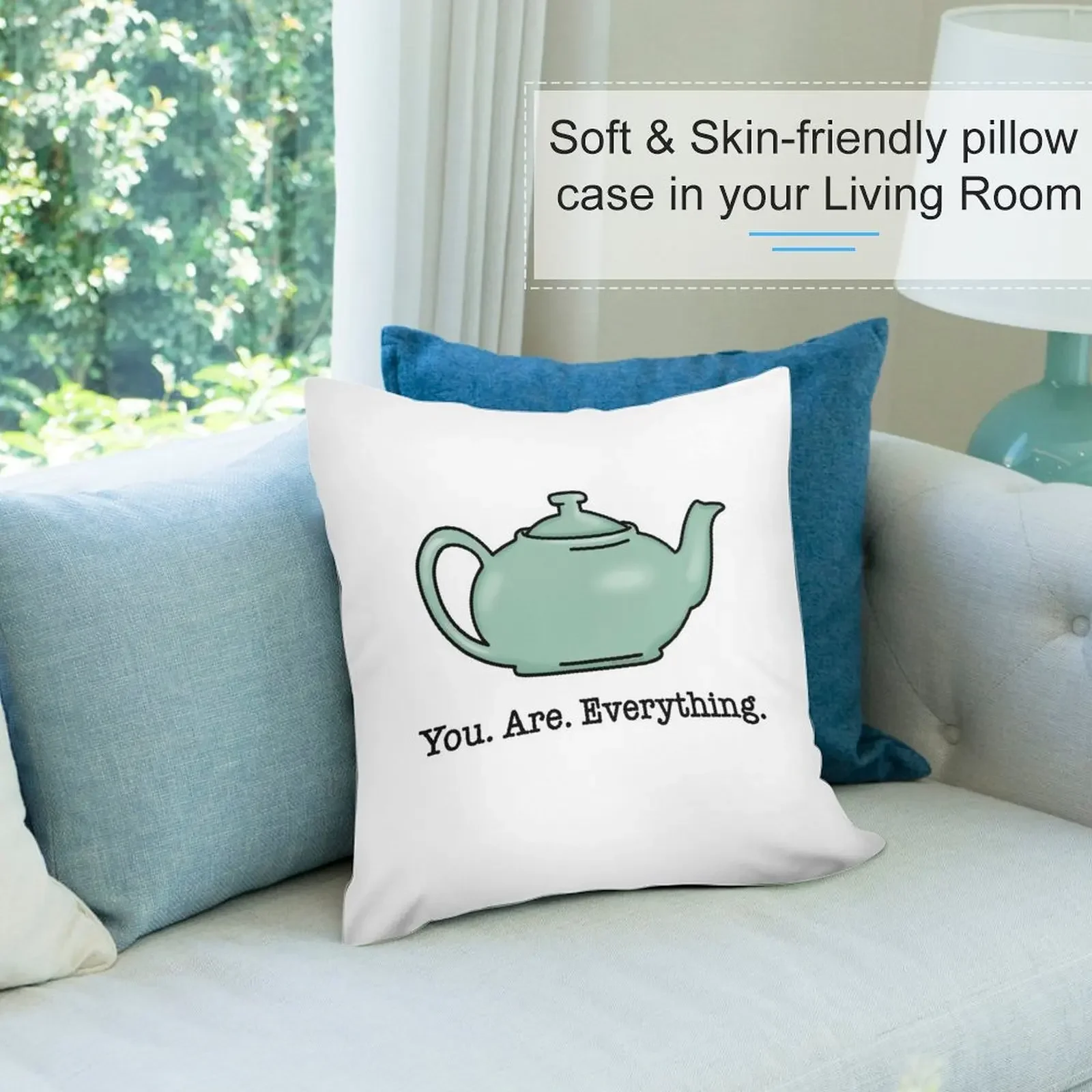 Pam Beesly and Jim Halpert Teapot - Ты все декоративная подушка наволочка рождественские