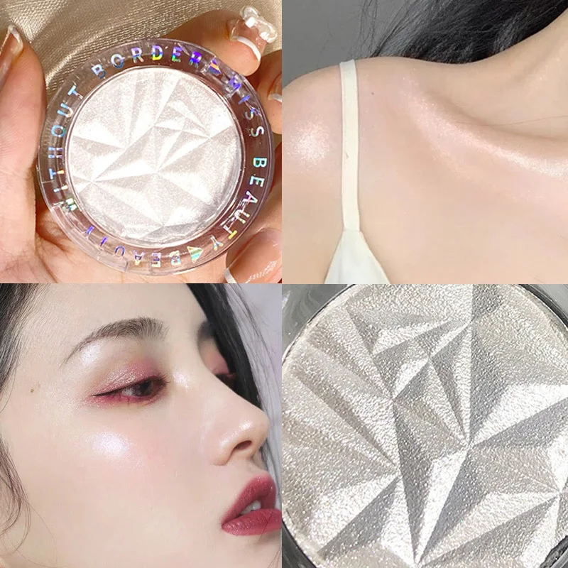 

Rose Diamond Highlighter Powder Glitter Palette Face Contour Brighten Makeup single color Shimmer Illuminate High Light Cosmetic