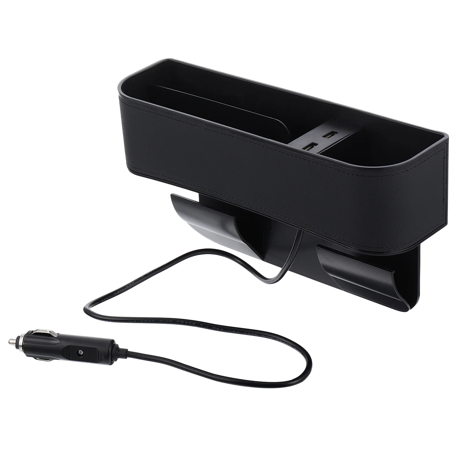 

Storage Box USB Charging Seat Pocket Car Gap Container Filler Organizer Backseat Cup Holder