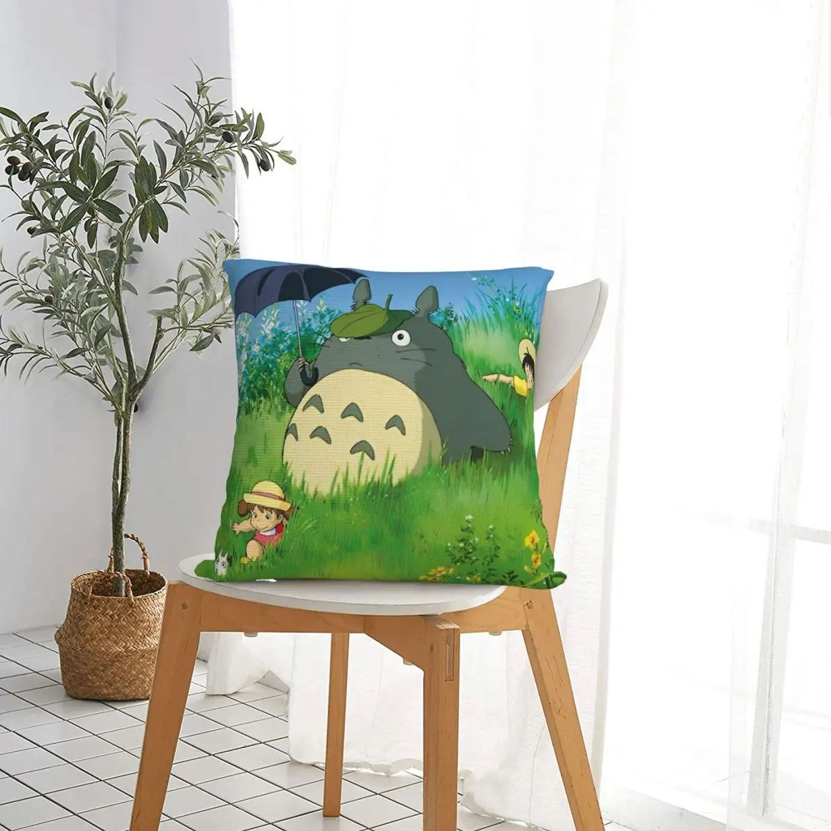 Забавная милая наволочка с рисунком T-Totoros полиэстеровая декор чехол для дома