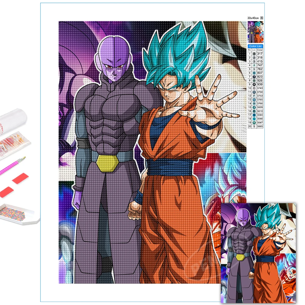 

Dragon Ball Hitto 5D Diamond Paintings Wall Art Goku Full Square Drill Kits Anime Cross Stitch Embroidery Picture Diy Home Decor