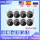 4-мегапиксельная IP-камера Dahua, сетевая купольная мини-камера POE со встроенным микрофоном, Внешняя камера видеонаблюдения