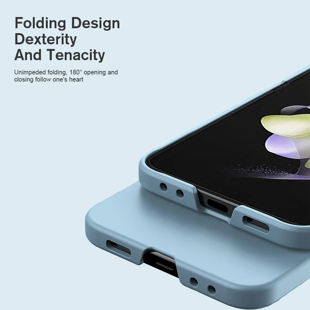 Яркий противоударный чехол с петлями на ощупь для Samsung Z Flip5 флип-чехол телефона