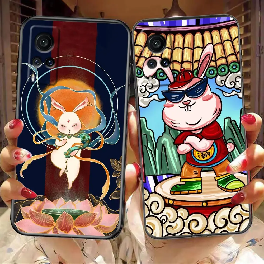 

Funda Case For VIVO X80 X70 X60 X50 X27 X23 X21 X20 Plus V25 V23 V23E V21 V21E V20 SE V19 V17 Pro 5G Case Cute Cartoon Rabbit