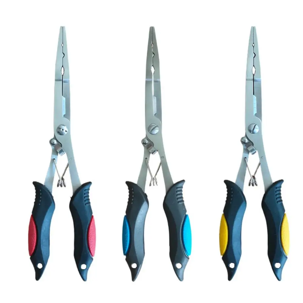 

Fishing Accessories Vise with Rubber Handle Line Cutter Fishing Pliers Fish Mouth Pliers Hook Stainless Pliers Tongs