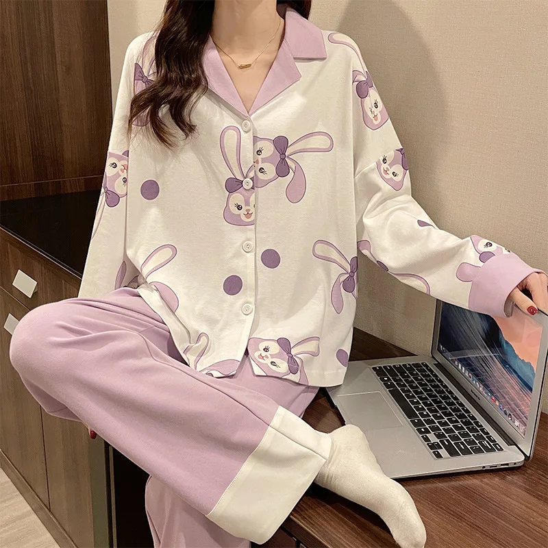 Осенняя новая пижама Disney Star Dailu из чистого хлопка женский кардиган в стиле милых