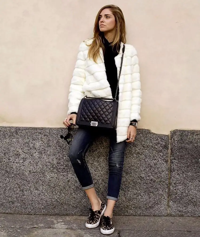 Women Faux Fur Coat Winter Casual Plus Size Fur Jacket Female Tracksuit Thick Warm Overcoat Women Long Sleeve Casaco Feminino XL