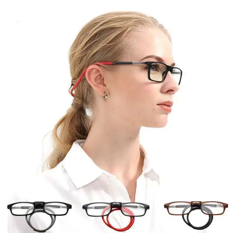 

Portable Magnetic Reading Glasses With Hang a neck Reading Glasses With Magnet For Both Men And Women +1.00 +1.50 +2.00 +2.50