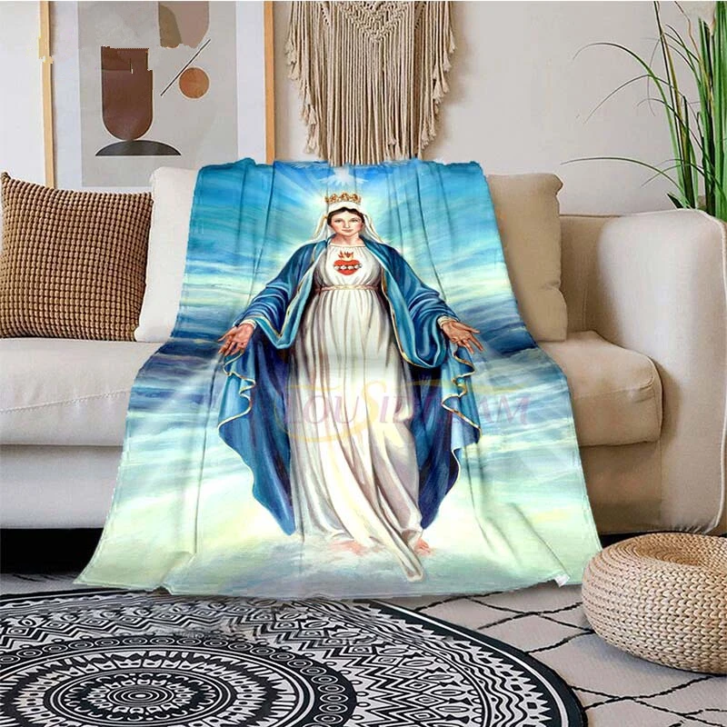 

Jesus Blanket Cover Christ Blankets For Beds Sofas Soft Bed Warm Throw Bedding Queen Size Room Decor Blanket Bedspread