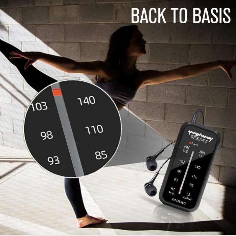 Портативный мини-радио Walkman AM FM стерео музыкальный плеер со встроенным динамиком