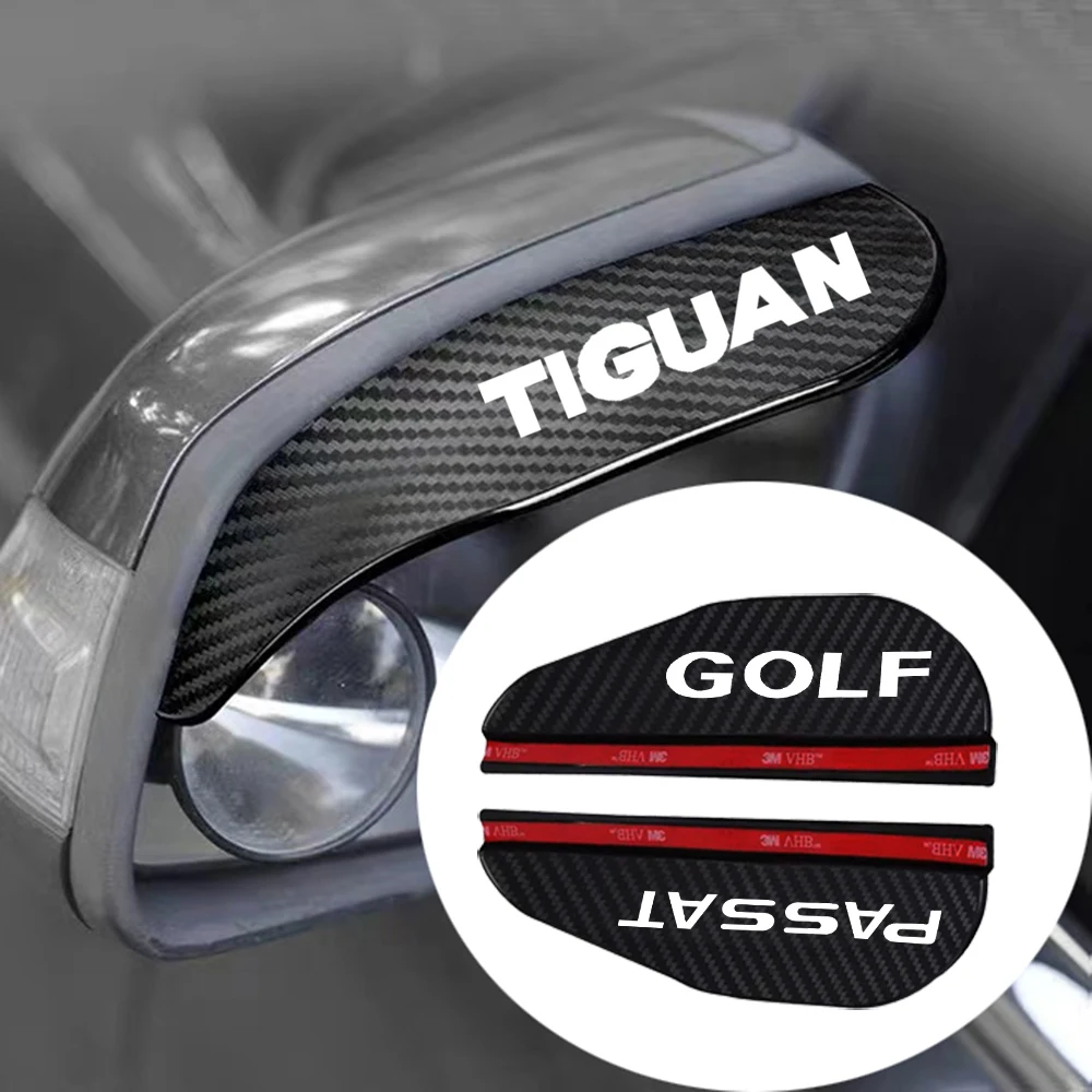 

2x Car Rearview Mirror Rain Eyebrow Protector Rain Sticker for Golf Passat Tiguan Polo T-cross GTD Car Accessories